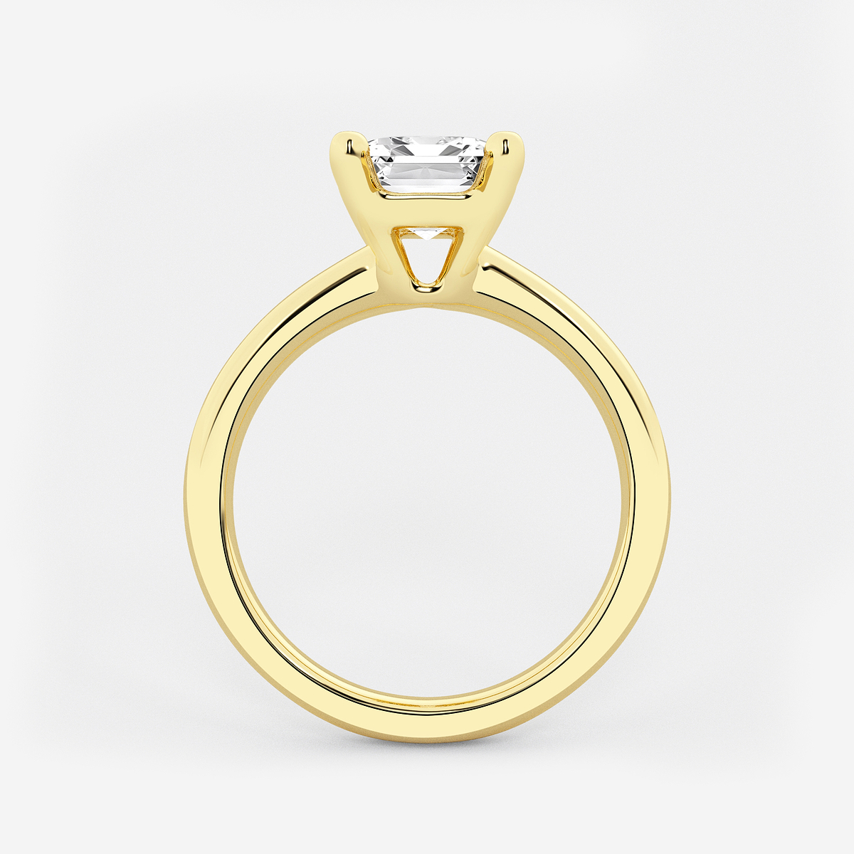 Additional Image 1 for  3 ctw Emerald Lab Grown Diamond Solitaire Engagement Ring